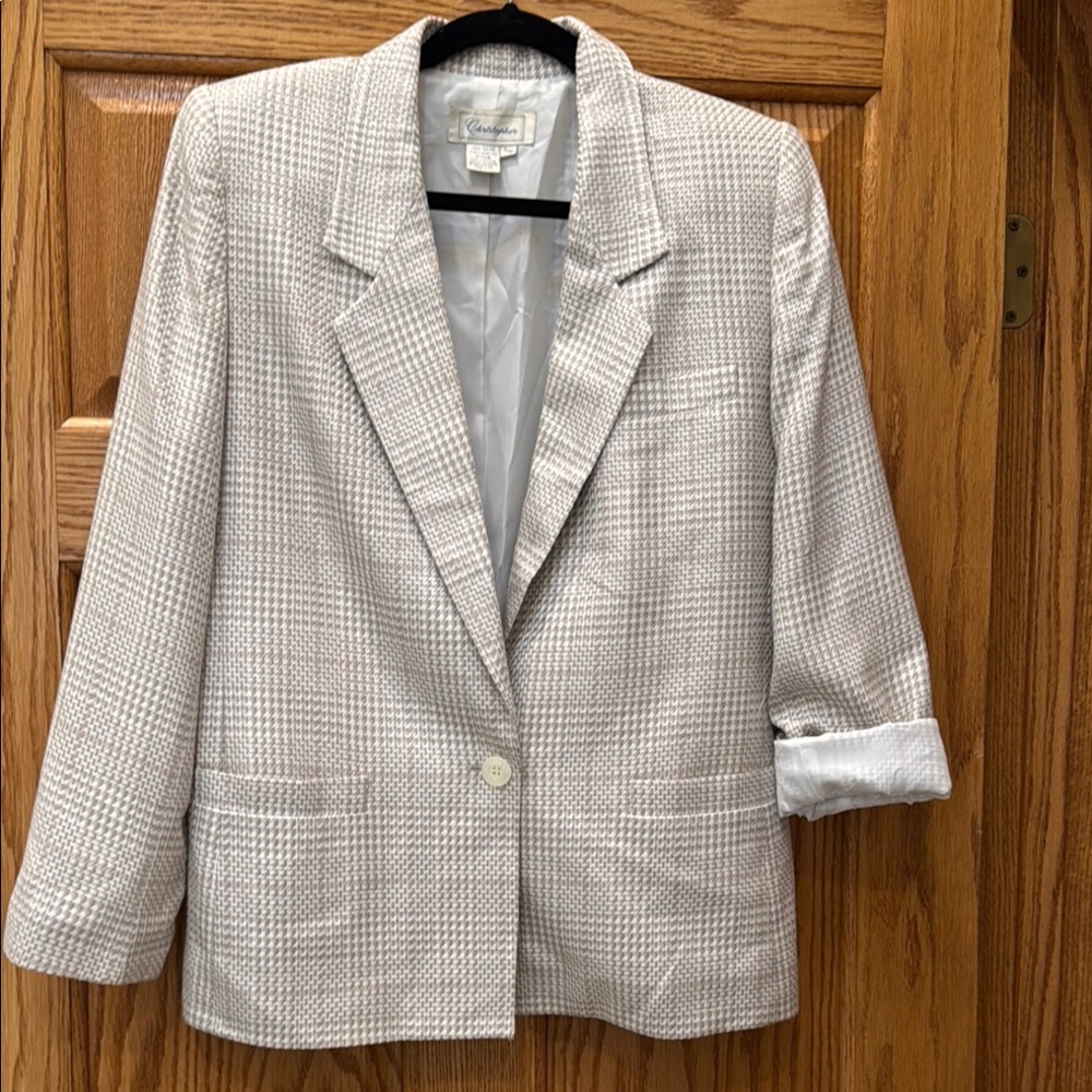 Tan 2 piece suit by Christopher